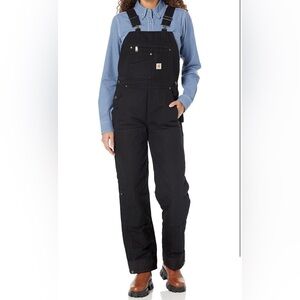 Carhartt Women's Relaxed Fit Washed Duck Insulated Bib Overalls size M